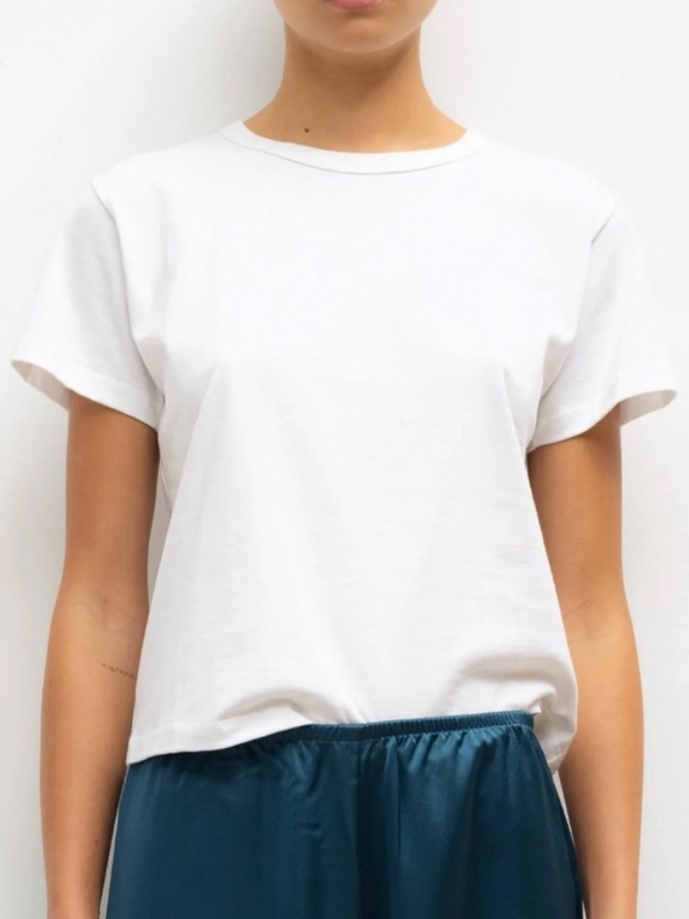 Leset The Margo Short Sleeve T Shirt 100% Cotton White Small